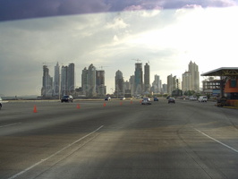 Panama City skyline • airport freeway