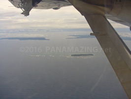 Bocas del Toro islands from air